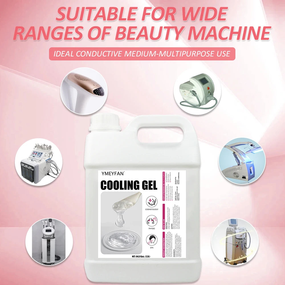 84.5oz Cooling Gel Conductor Radiofrequency and Cavitation Conductive Gel for Ultrasonic Machine Face Microcurrent EMS HIFU