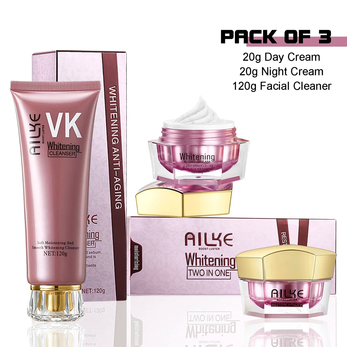 AILKE Face Cream With Hyaluronic Acid For Whitening Moisturizing