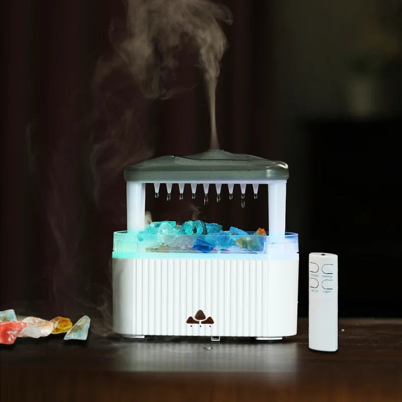 Essential Oil Diffuser New Simulated Raindrop Colorful Humidifier