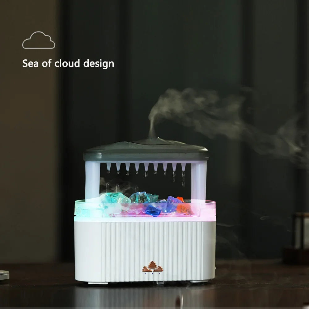 Essential Oil Diffuser New Simulated Raindrop Colorful Humidifier