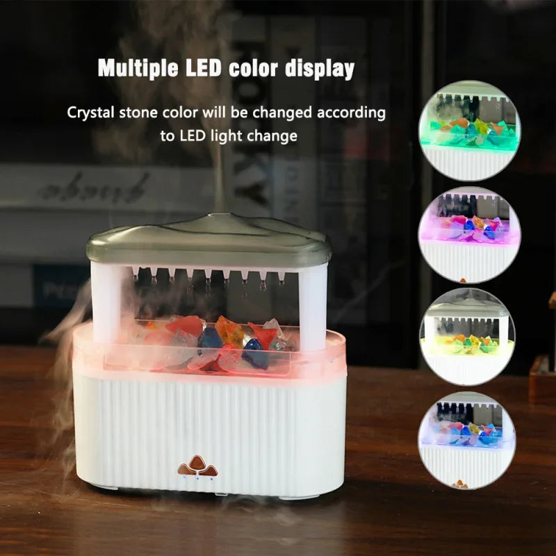 Essential Oil Diffuser New Simulated Raindrop Colorful Humidifier