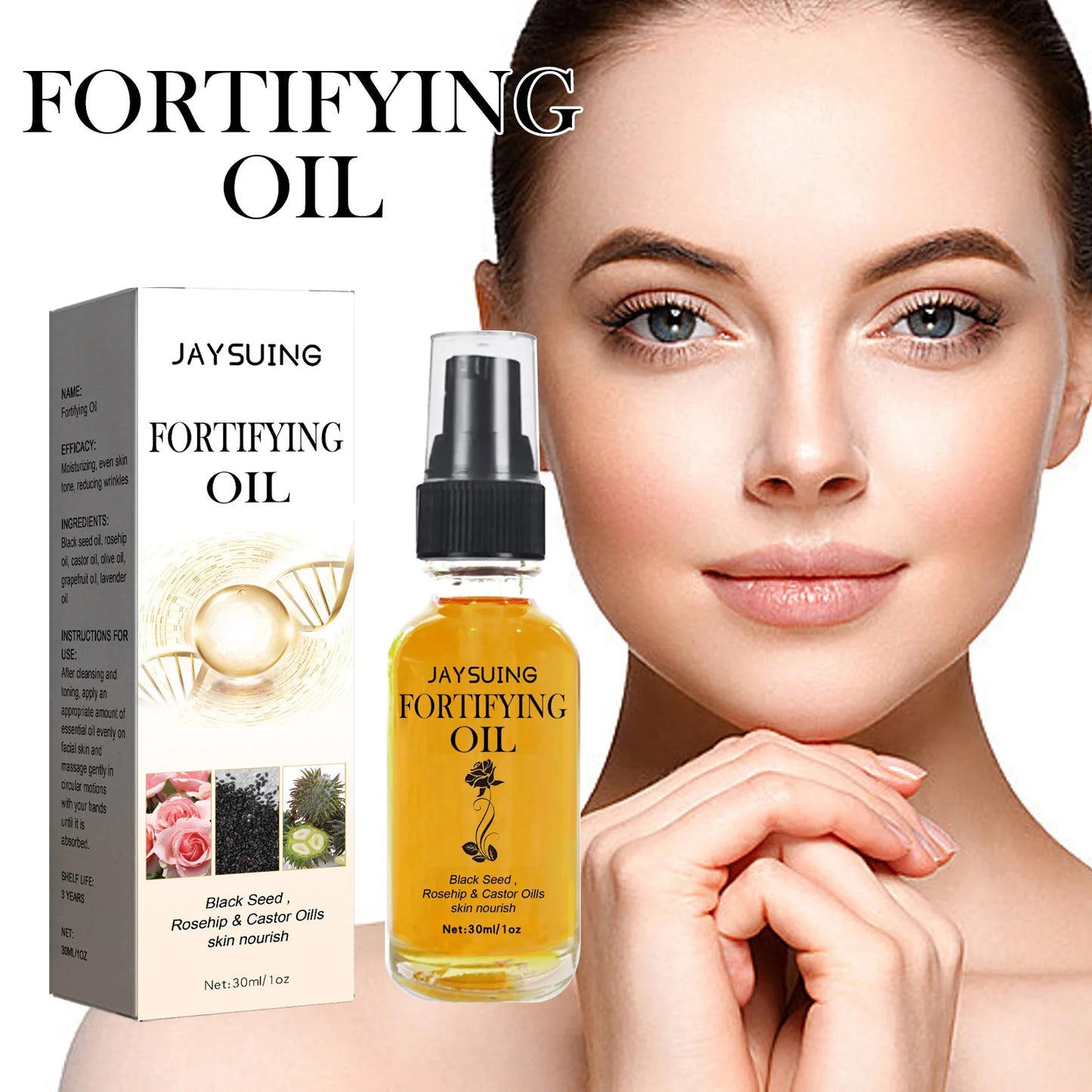 Rosehip & Castor Facial Oil for Hydration and Firming