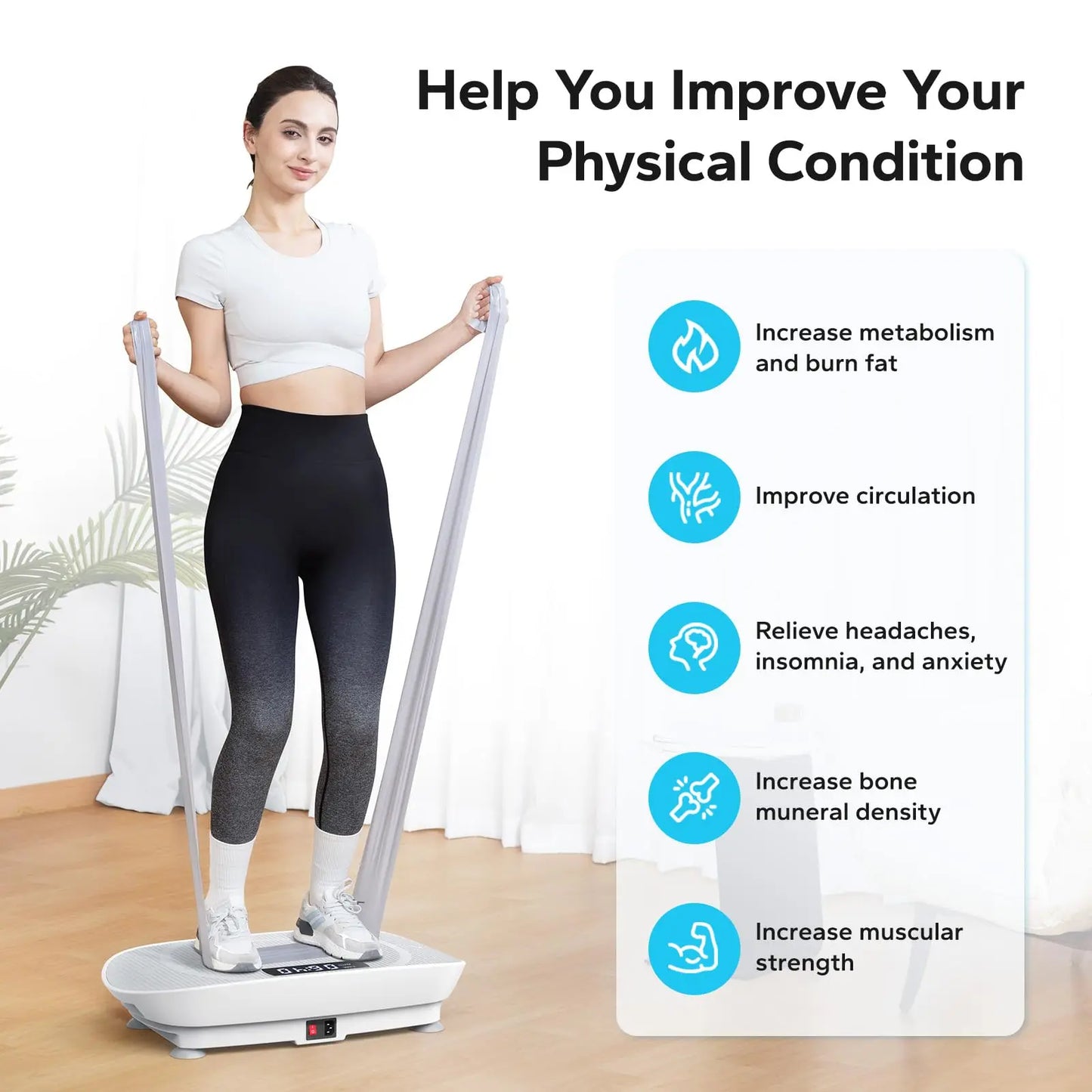 Vibration Plate Exercise Machine for a Whole Body Workout