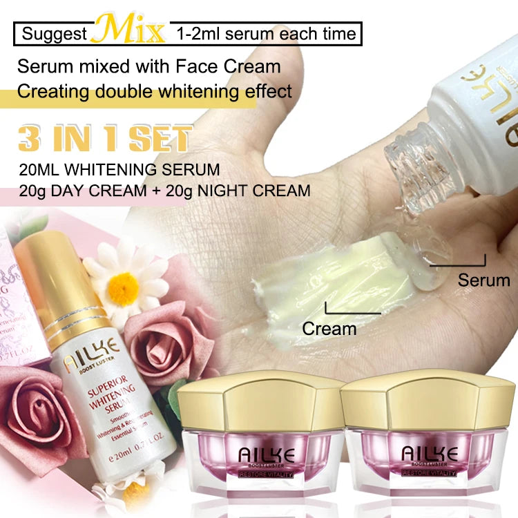 AILKE Face Cream With Hyaluronic Acid For Whitening Moisturizing