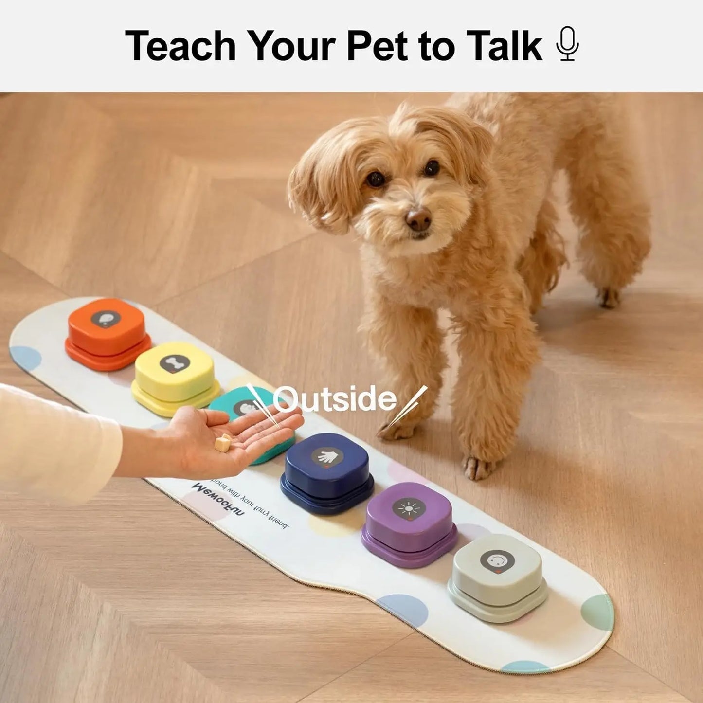 Mewoofun Dog Buttons Training Words Dog Talking Training Buttons Set 6 Packs for Communication Starter Pack