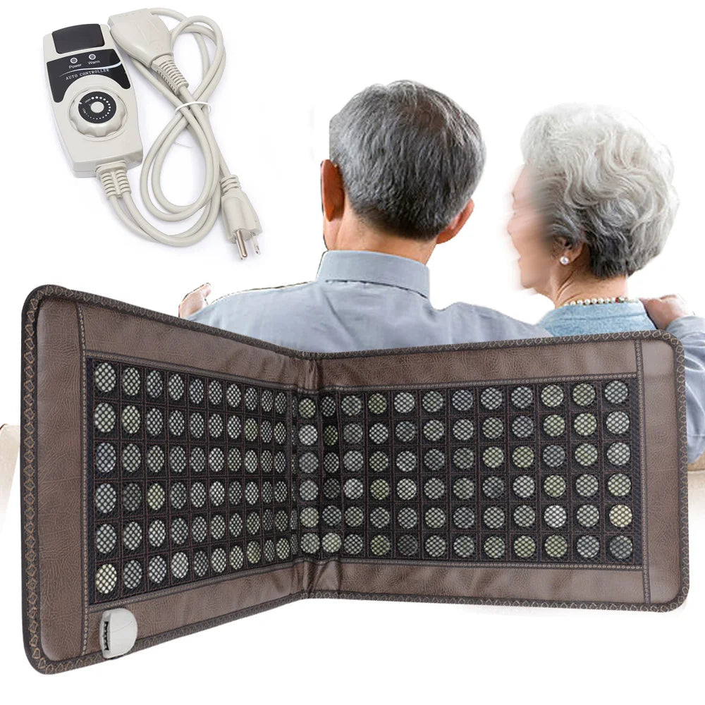 Far Infrared Heating Pad Natural Jade and Tourmaline Heating Mat Electric Stone Heating Mattress for Full Body Relax