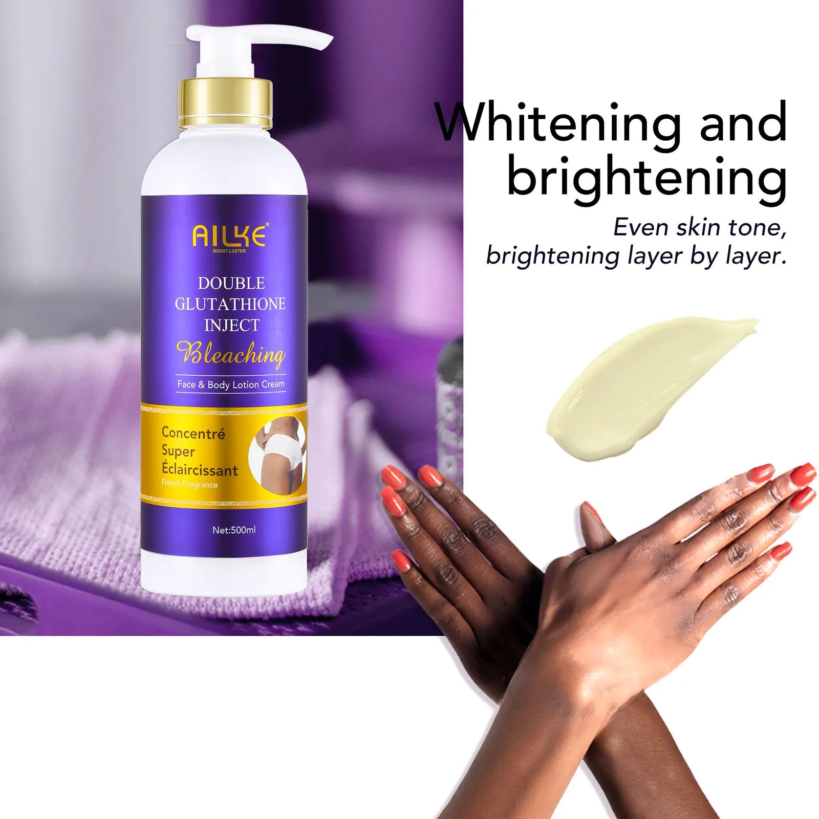 AILKE Double Glutathione & Vitamin C Skin Care Set Brightening Even Sk   BlissfulBodyEssentials25