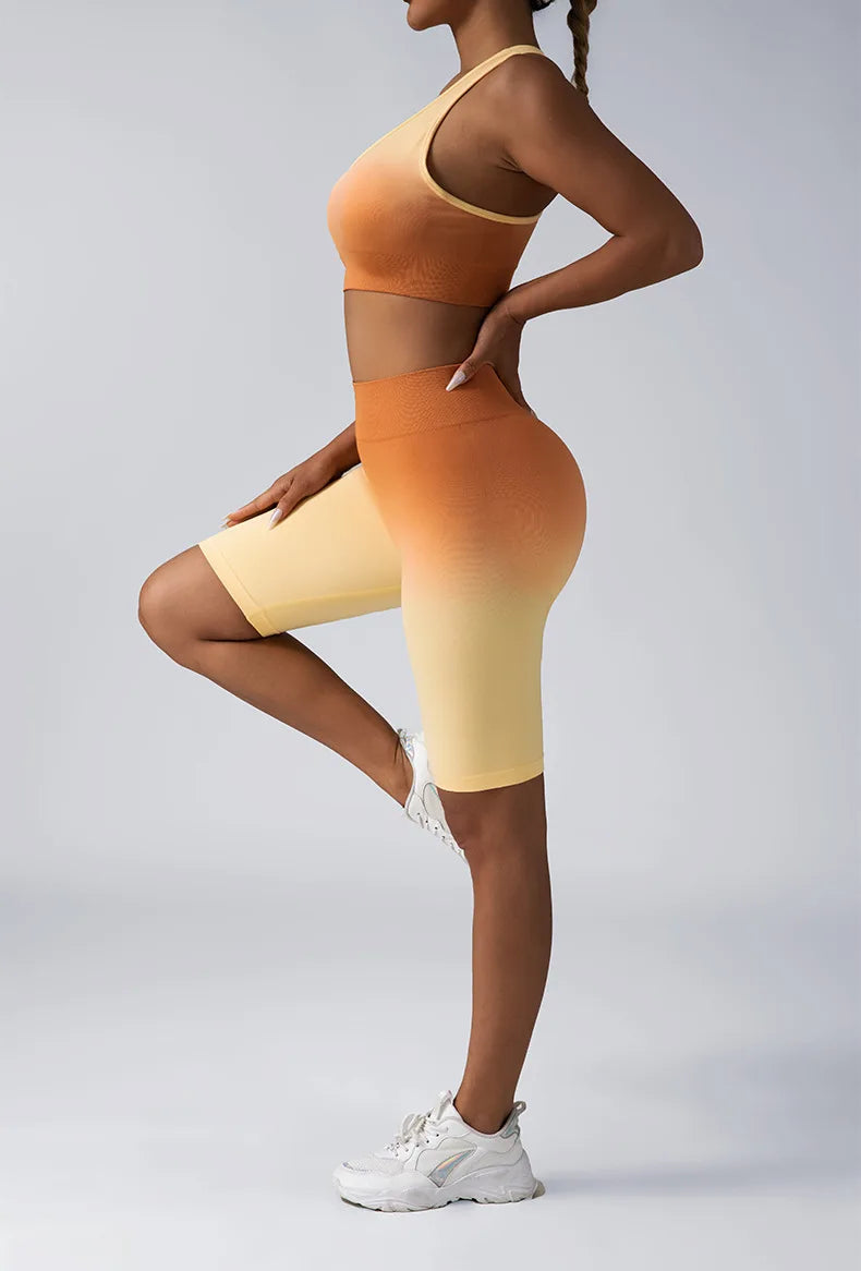 3 Pack US Local Women's Yoga Shorts Tummy Control Seamless Ruched Booty Workout