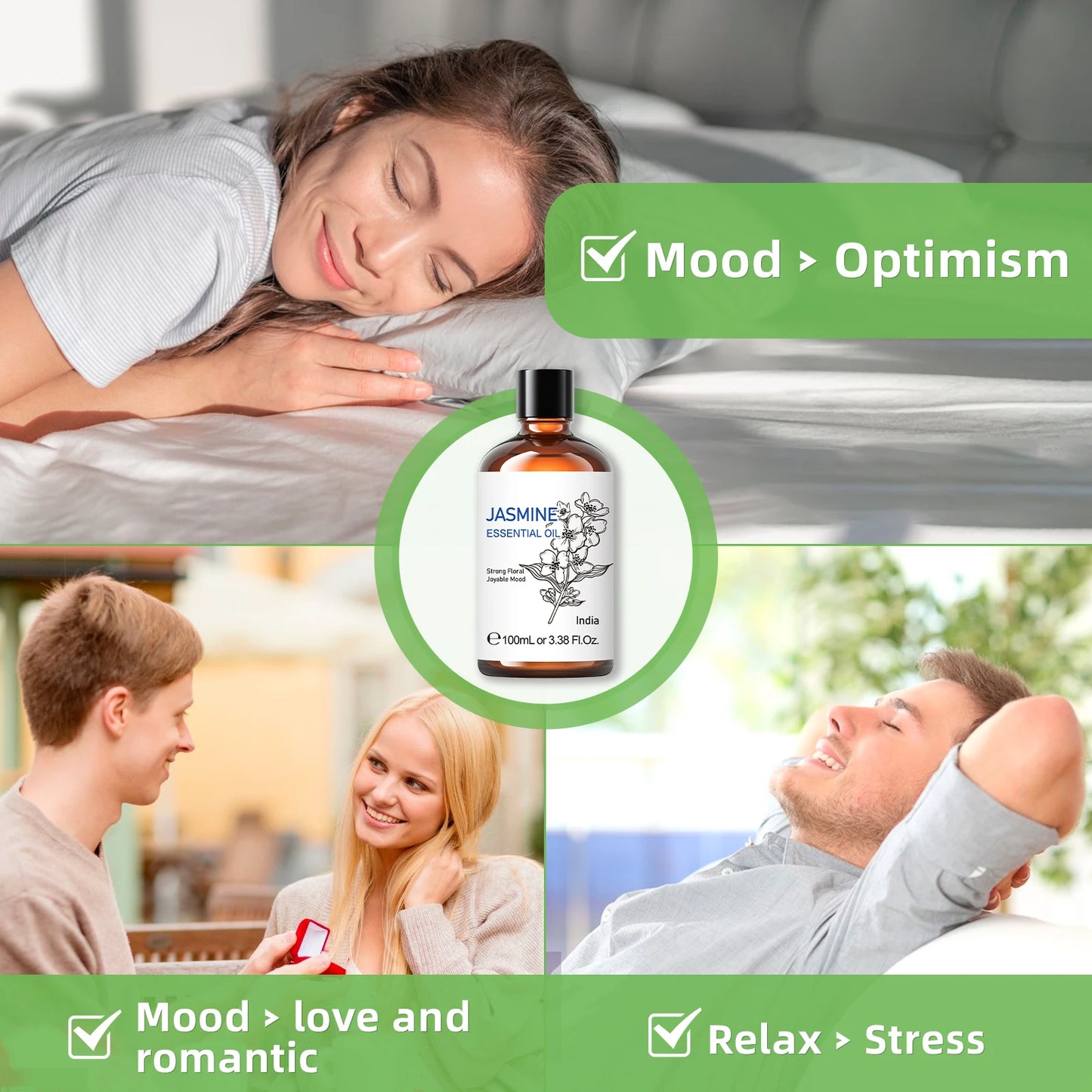 Jasmine Ylang Ylang Orange Essential Oil 100ml Pure Floral Blend