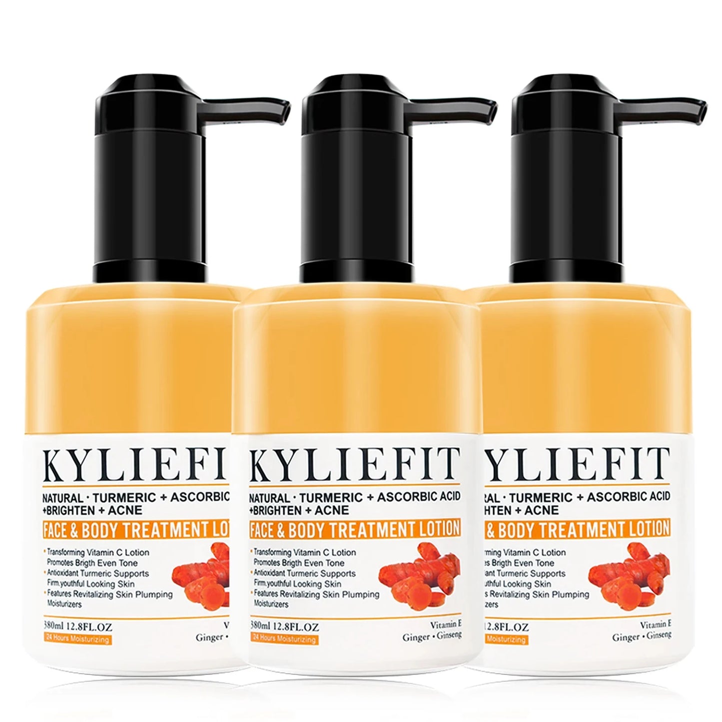 AILKE Organic Turmeric Skin Care Set Reduce Acne Cleaning Skin Exfoliation Whiten Tone