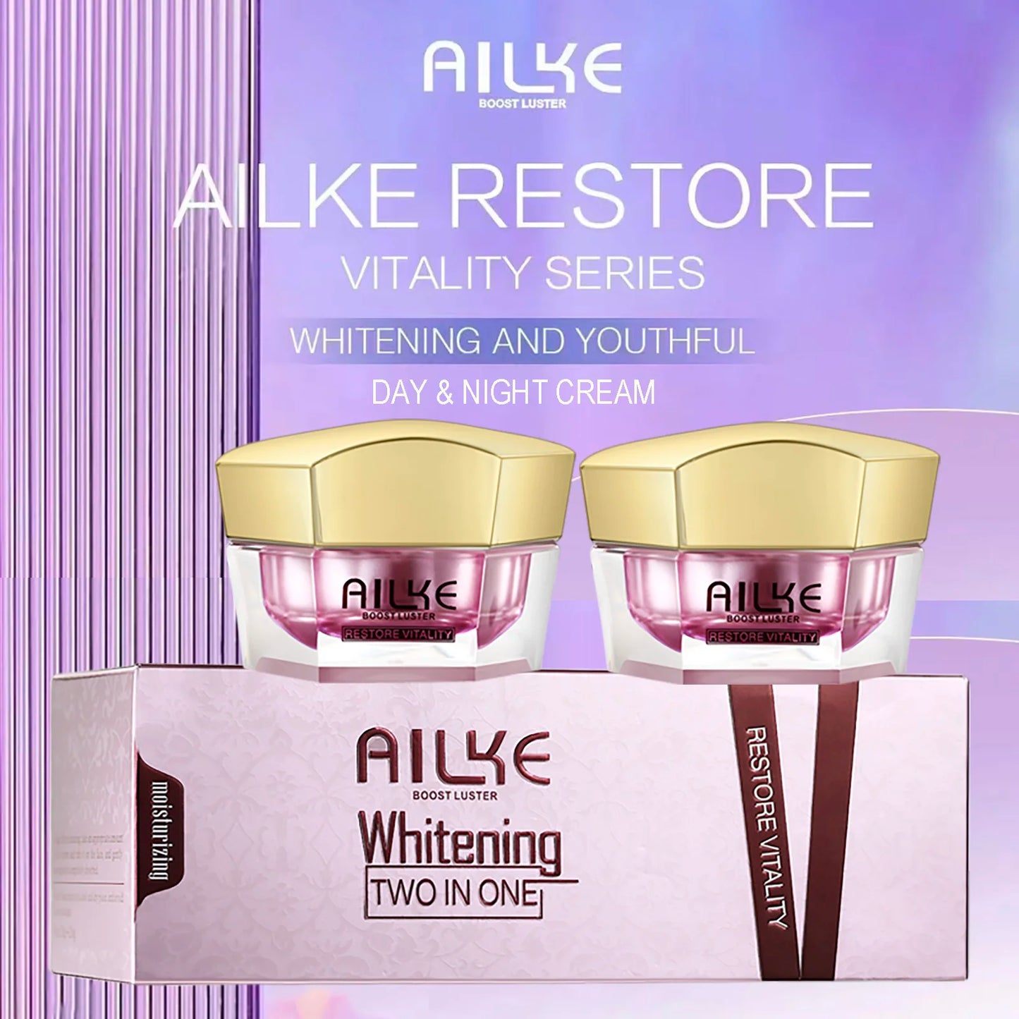 AILKE Face Cream With Hyaluronic Acid For Whitening Moisturizing