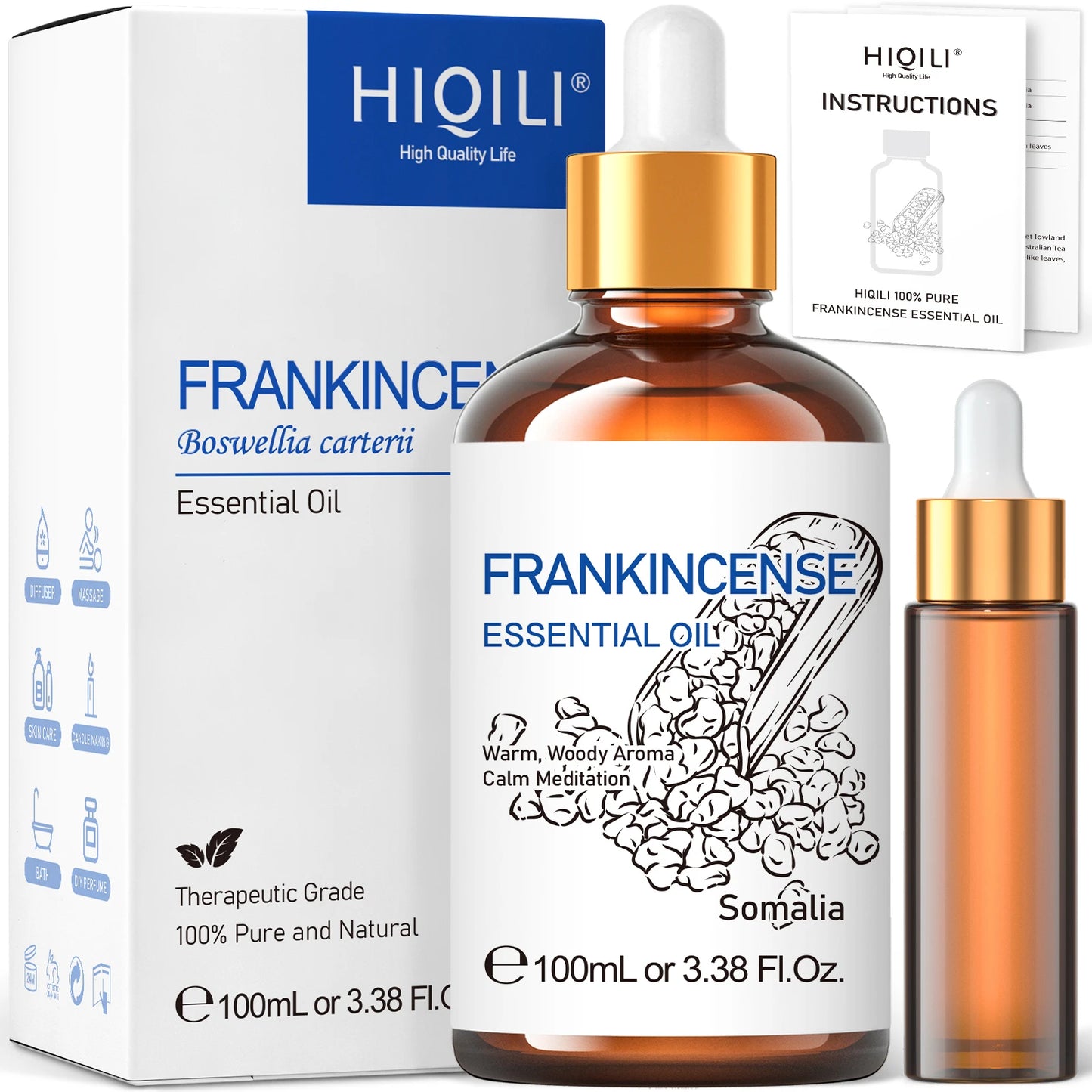 HIQILI 100ML Frankincense Essential Oils for Aromatherapy