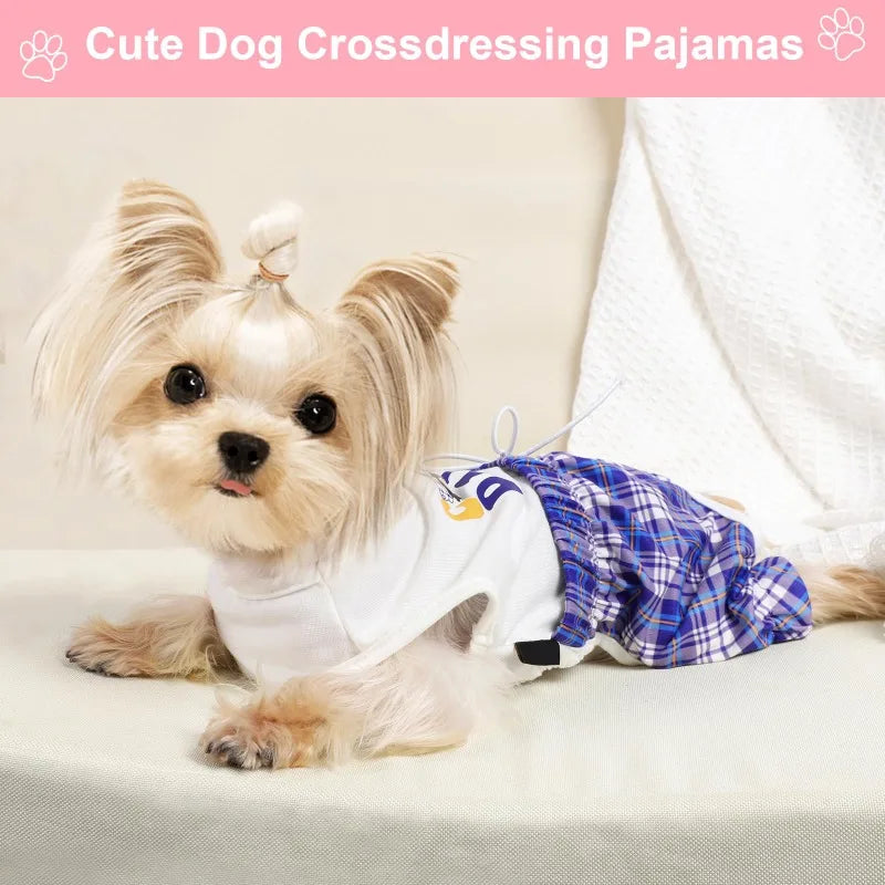 Dog Pajamas Cute Dog Clothes Soft and Stretchy Dog Onesie for Spring Summer Pet Clothes Dog Pjs Dog Outfit Dog Shirts