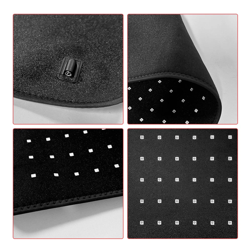 Red Light Therapy Pad for Body 31 x 11 Dual Chip 660nm 850nm LED Infrared Device for Waist Back Shoulder Muscle Relax