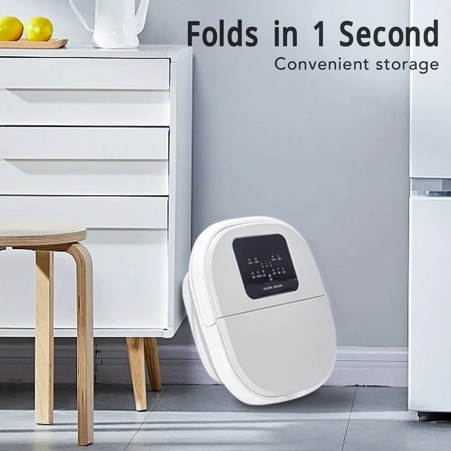 Foot Soak Tub Smart Foldable 420W 8L Large Capacity Heating Foot Massager Spa Soaker with 8 Set Rollers