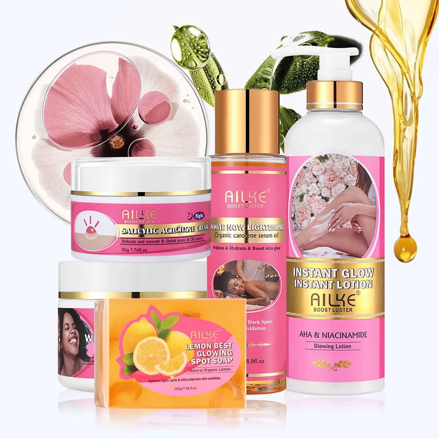 AILKE Natural Skin Cleansing Set for Smooth, Moisturizing Glow