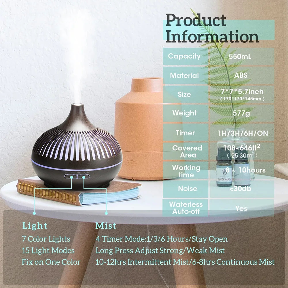 USB-Powered Essential Oil Diffuser with Remote Control