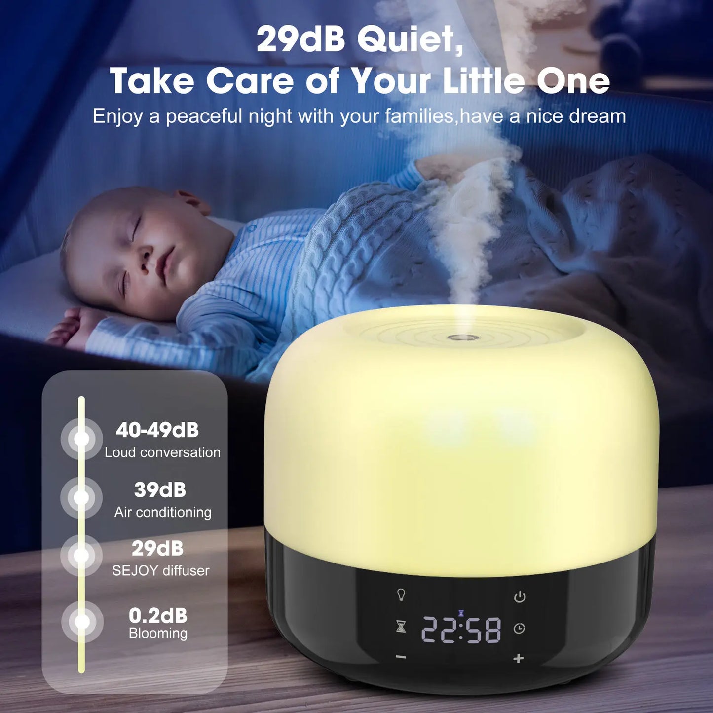 Essential Oil Aroma Diffuser with LED Light