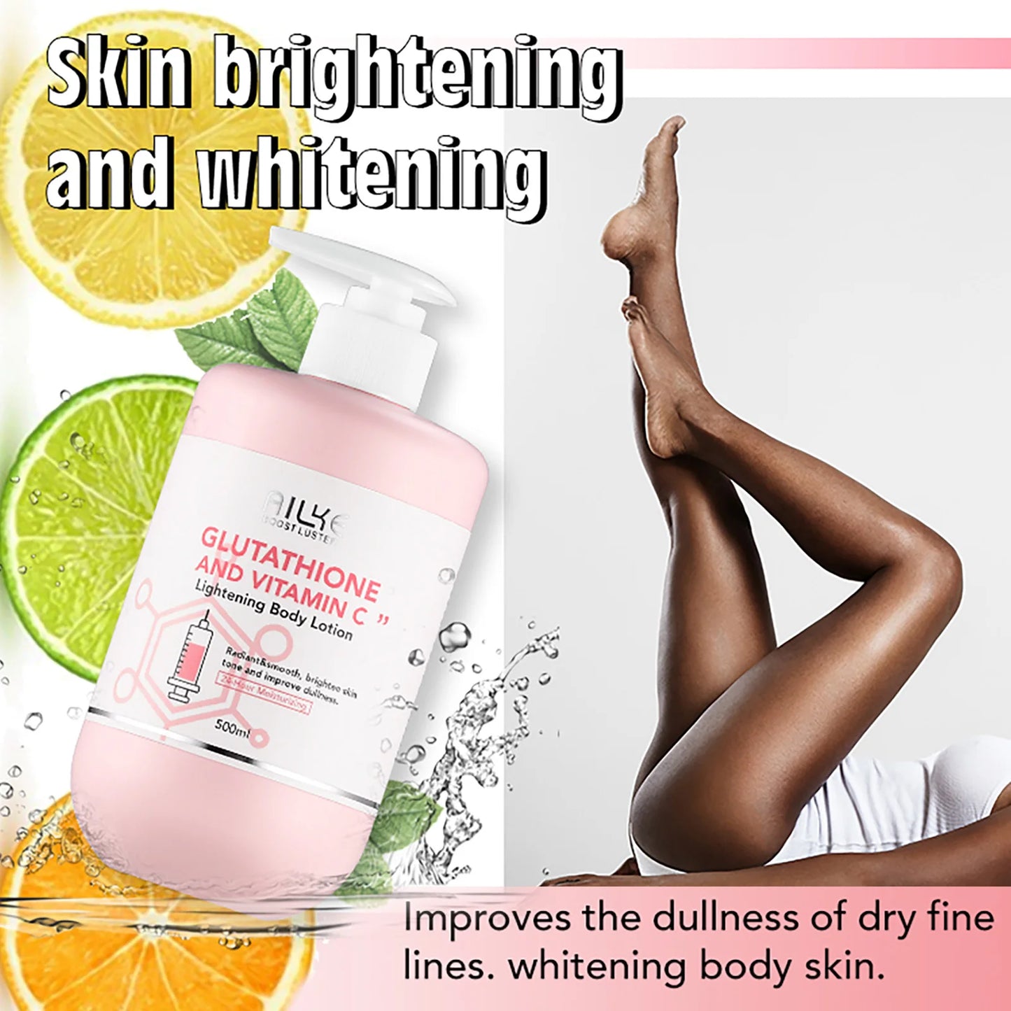 AILKE Vitamin C & Glutathione Brightening Body Lotion for Even Skin Tone and Lightening