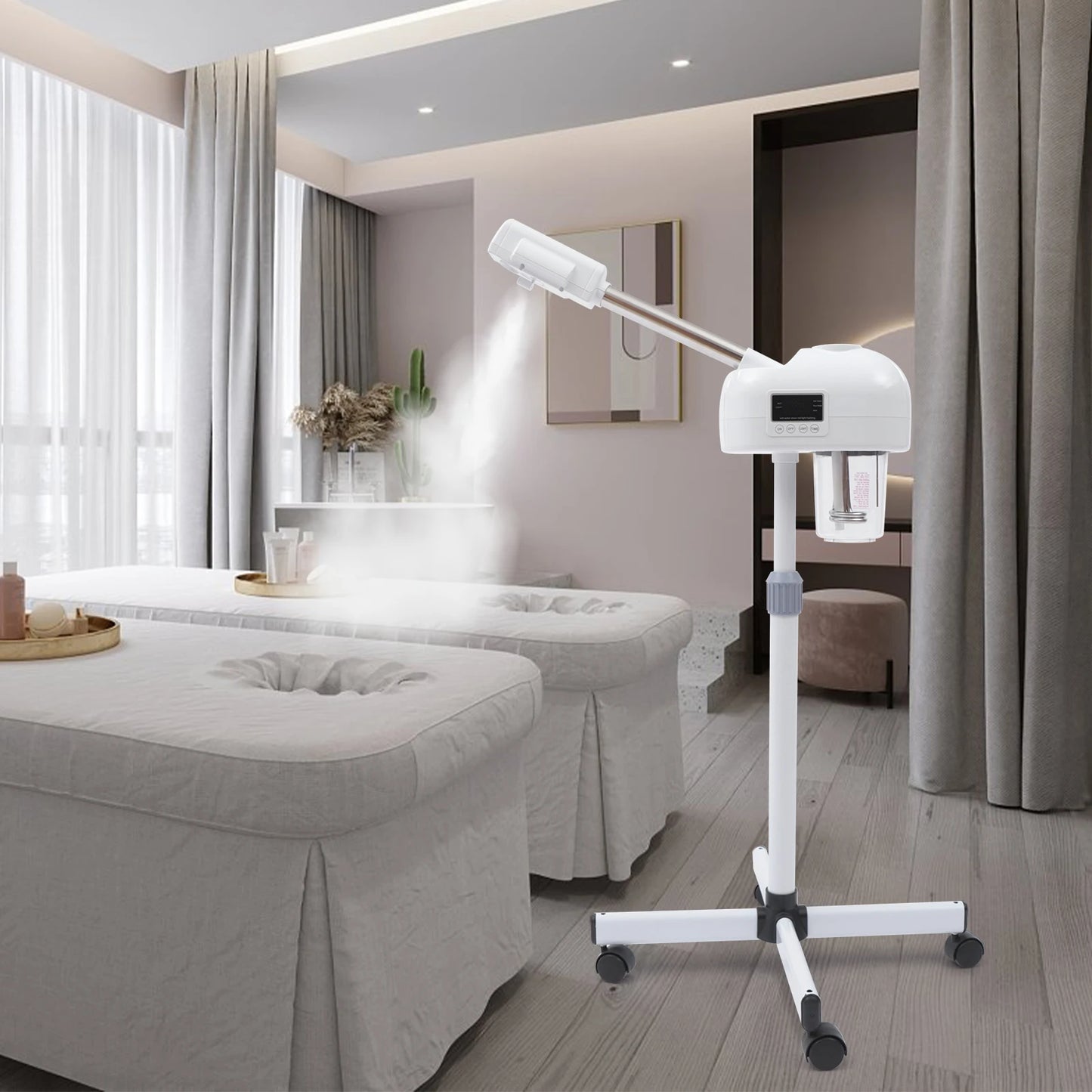 Professional Facial Steamer Machine on Wheels for Skin Rejuvenation
