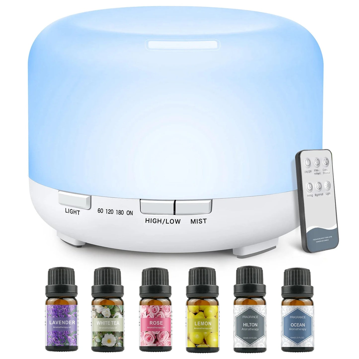 Aromatherapy Oil Diffuser with Set of 6 Essential Oils