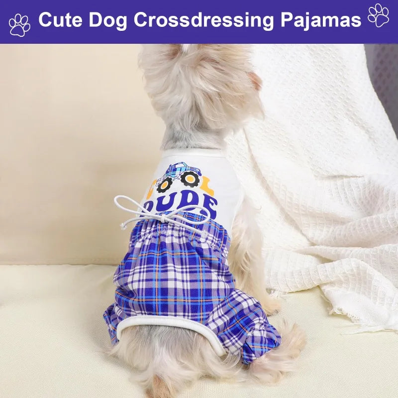 Dog Pajamas Cute Dog Clothes Soft and Stretchy Dog Onesie for Spring Summer Pet Clothes Dog Pjs Dog Outfit Dog Shirts