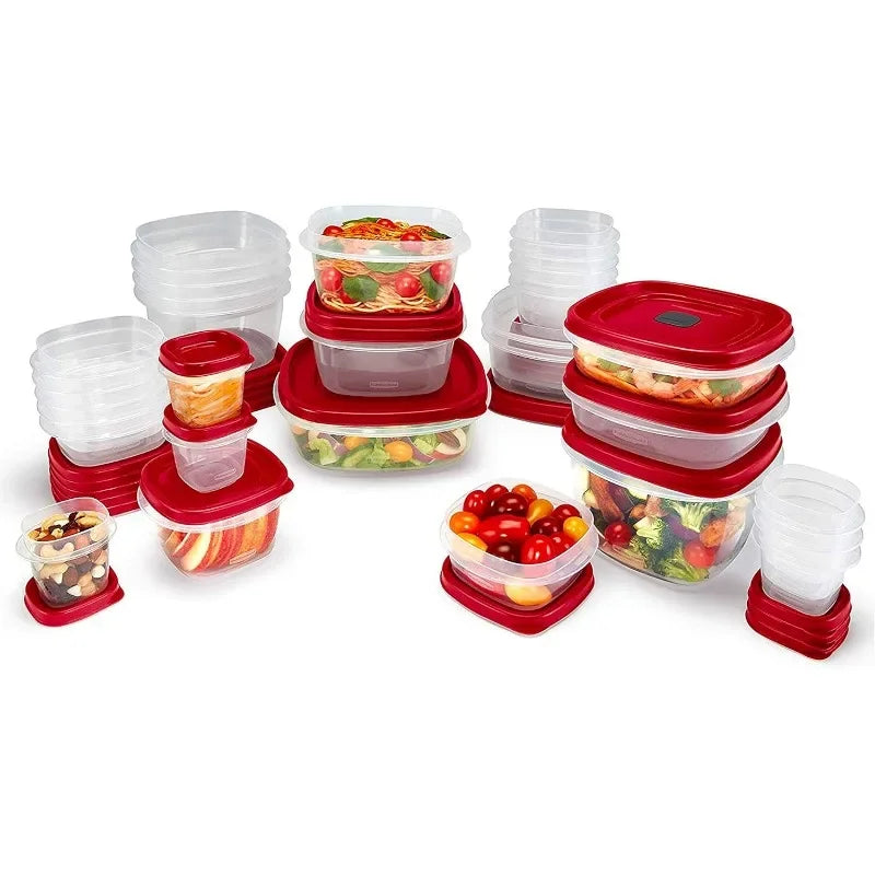 60-Piece Food Storage Container Set with Microwave & Dishwasher Safe Lids