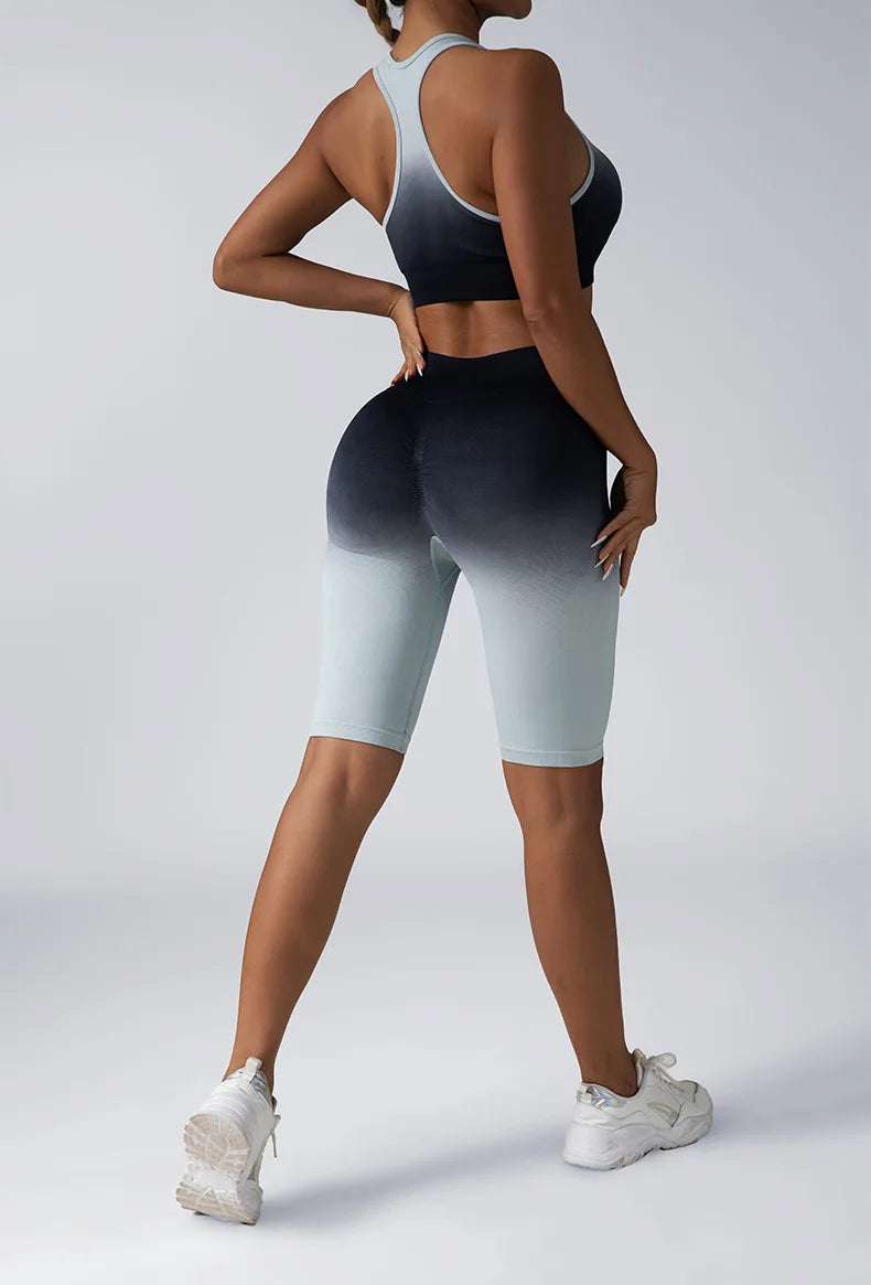 3 Pack US Local Women's Yoga Shorts Tummy Control Seamless Ruched Booty Workout