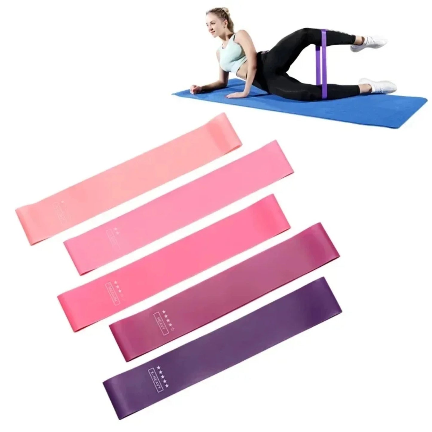 Fitness Elastic Resistance Bands for Yoga and Strength Training