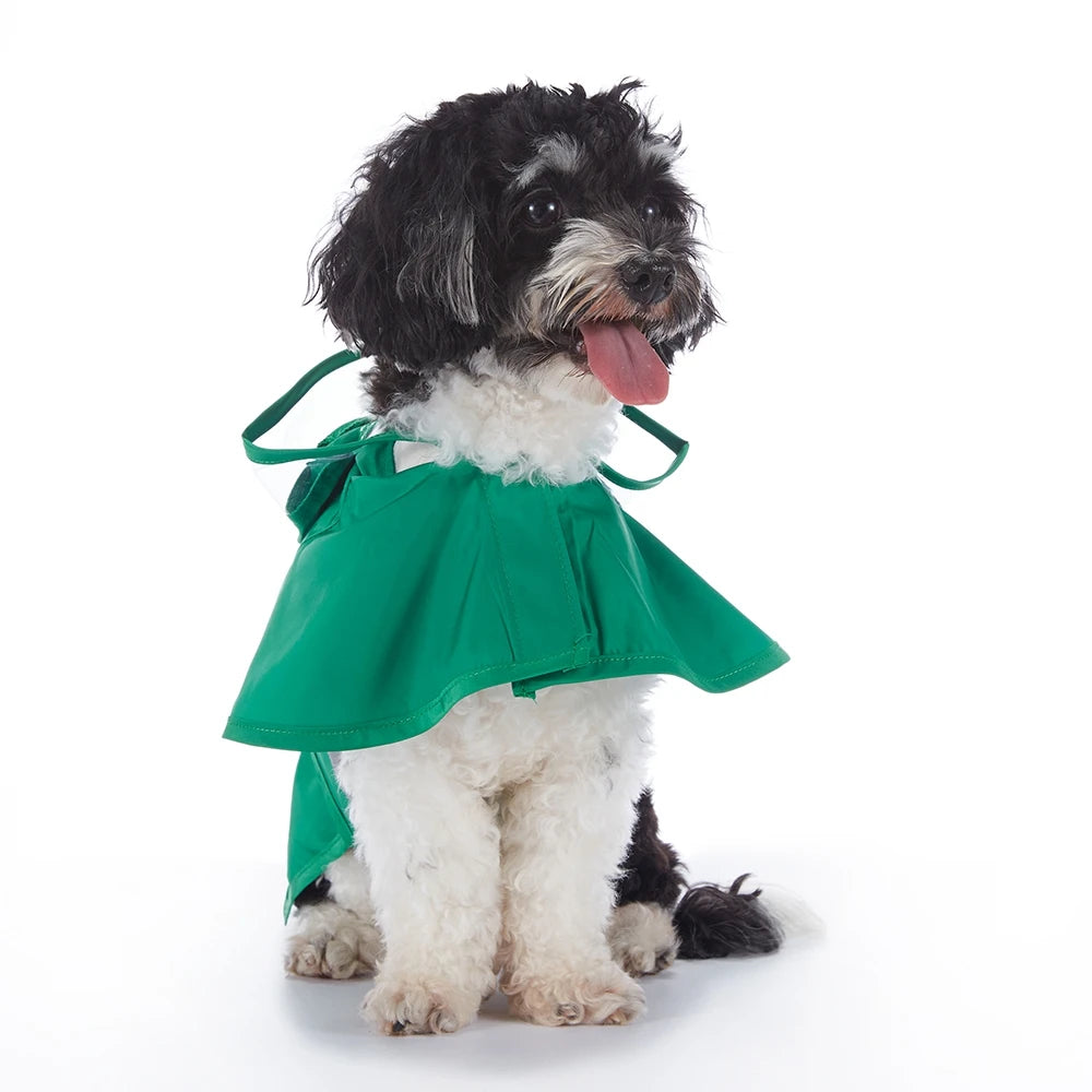 Fashionable Reflective Pet Dog Raincoat Cute Animal Raincoat Waterproof Hooded Jacket for Big Dogs