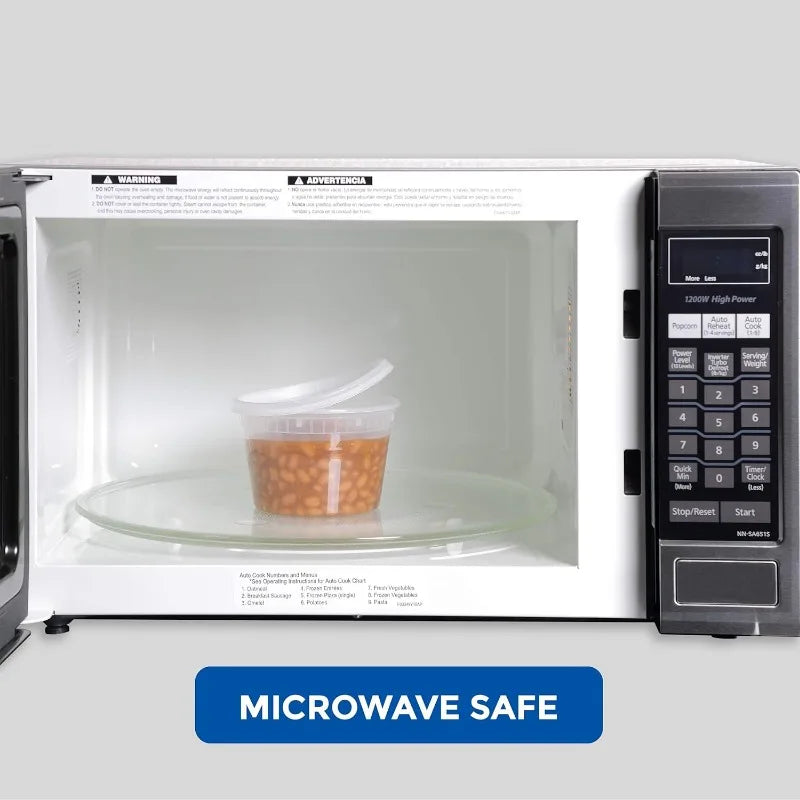 50 Set 16 Oz Plastic Deli Containers with Lids for Meal Prep