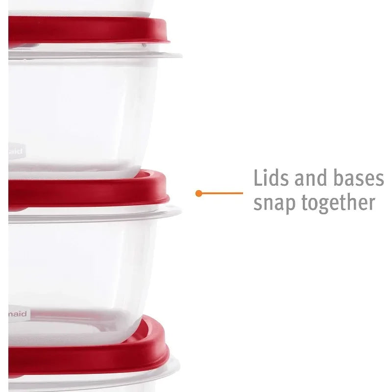 60-Piece Food Storage Container Set with Microwave & Dishwasher Safe Lids