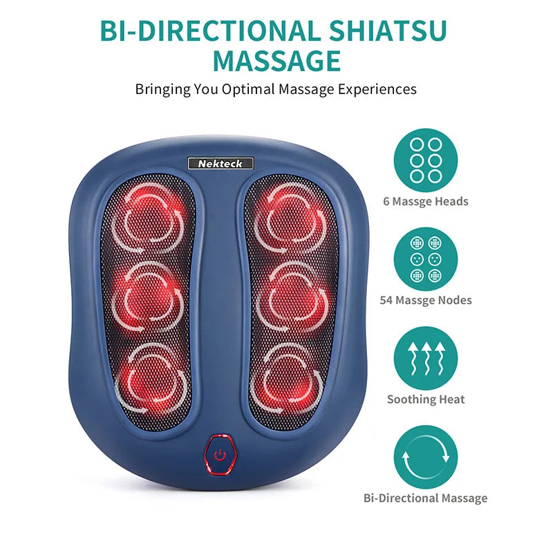 ** Heated Shiatsu Foot Massager with Deep Kneading **