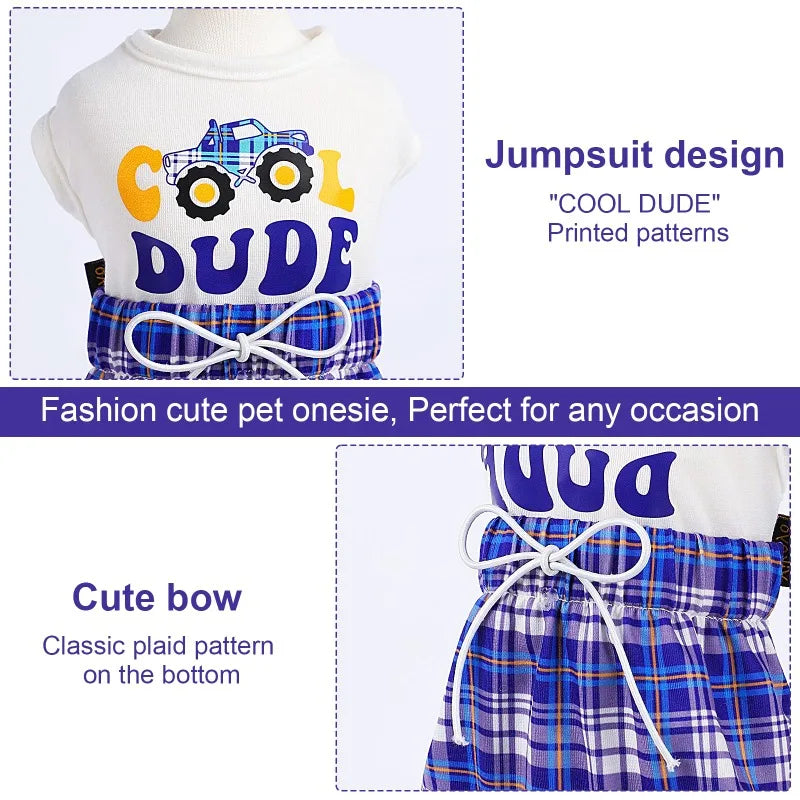 Dog Pajamas Cute Dog Clothes Soft and Stretchy Dog Onesie for Spring Summer Pet Clothes Dog Pjs Dog Outfit Dog Shirts
