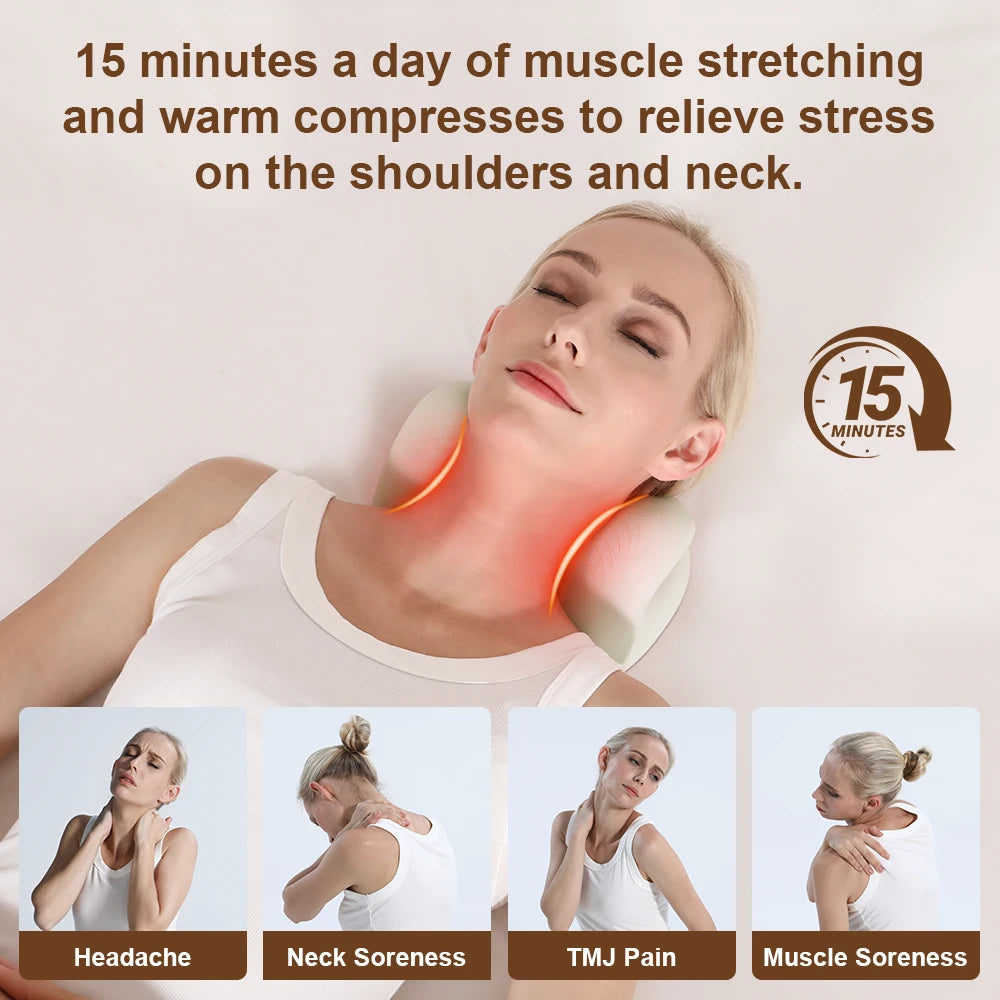 5900S Electric Neck Massager Pillow for Neck Shoulder Traction and Relaxation