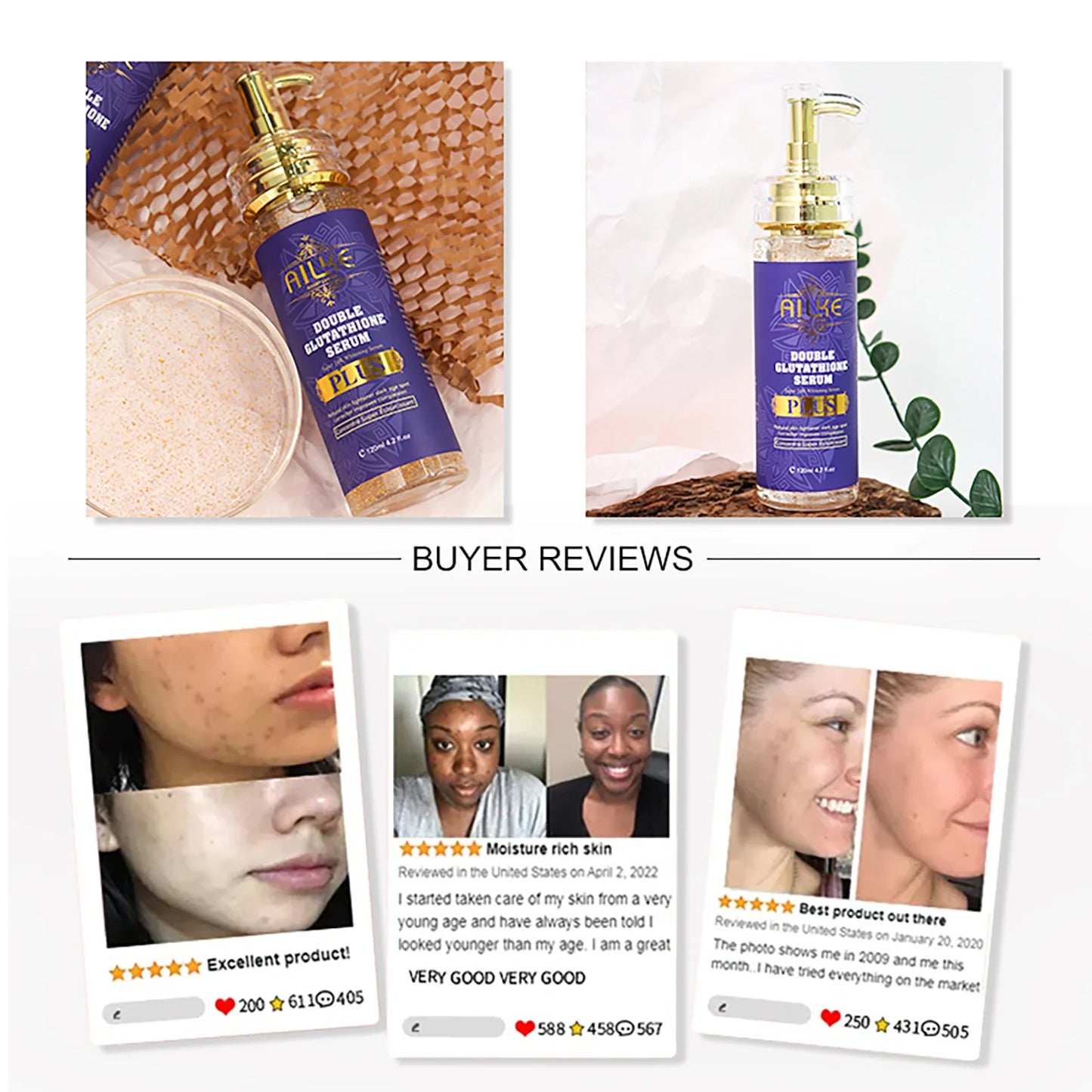 AILKE Glutathione Lighten Body Lotion Moisturizing Hydration Even Skin Tone Support Private Logo