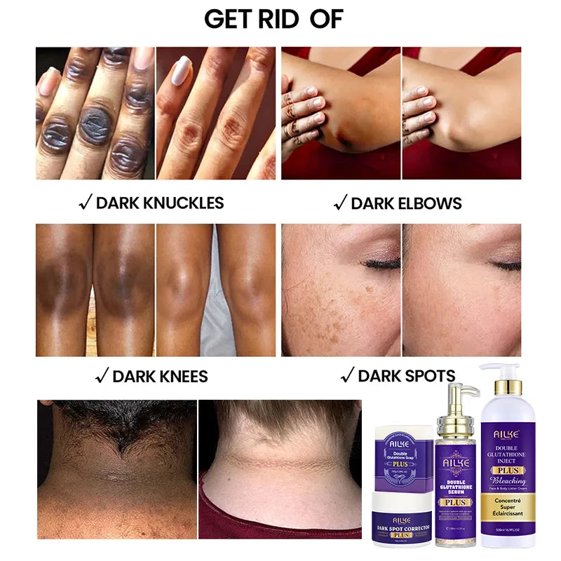 AILKE Glutathione Lighten Body Lotion Moisturizing Hydration Even Skin Tone Support Private Logo