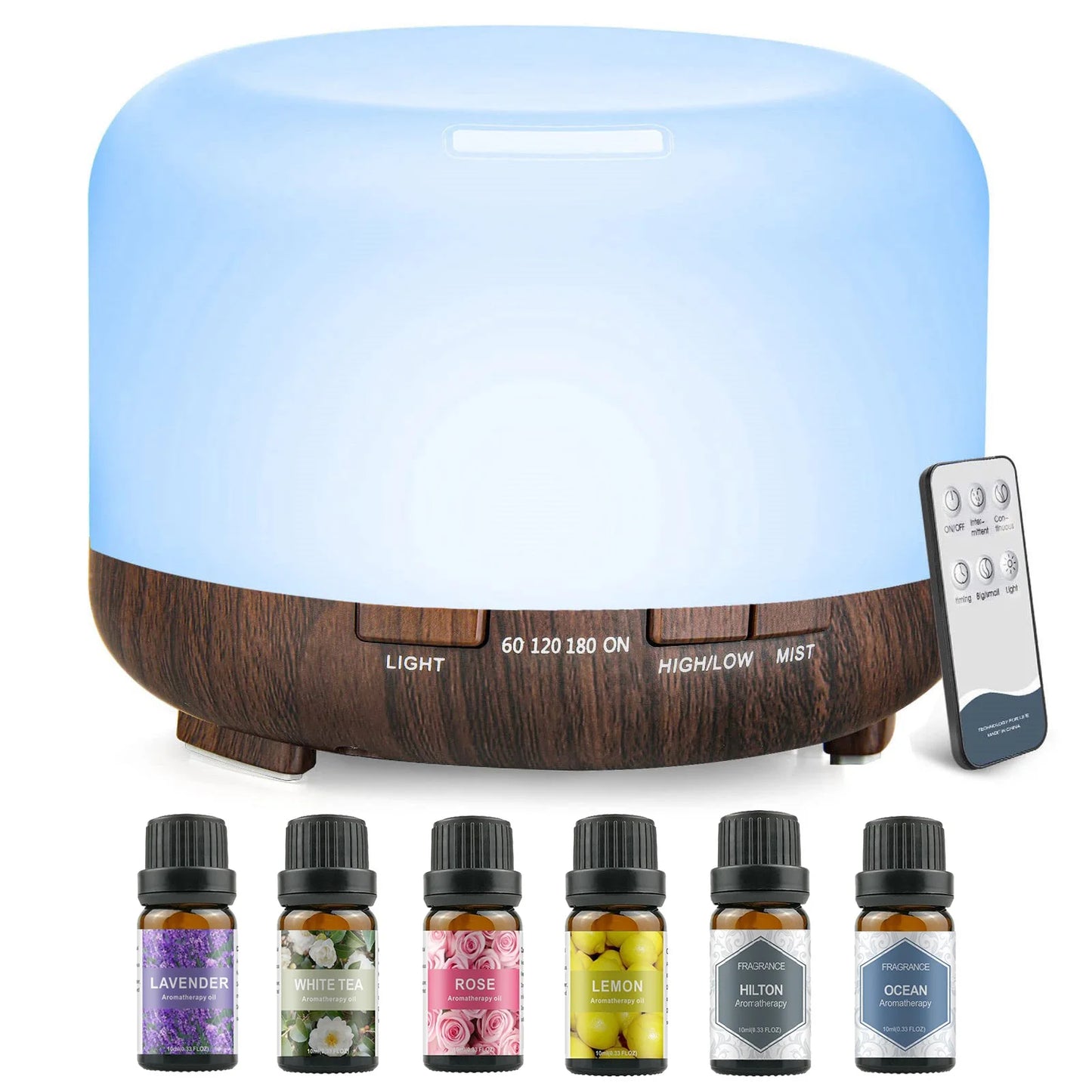 Aromatherapy Oil Diffuser with Set of 6 Essential Oils