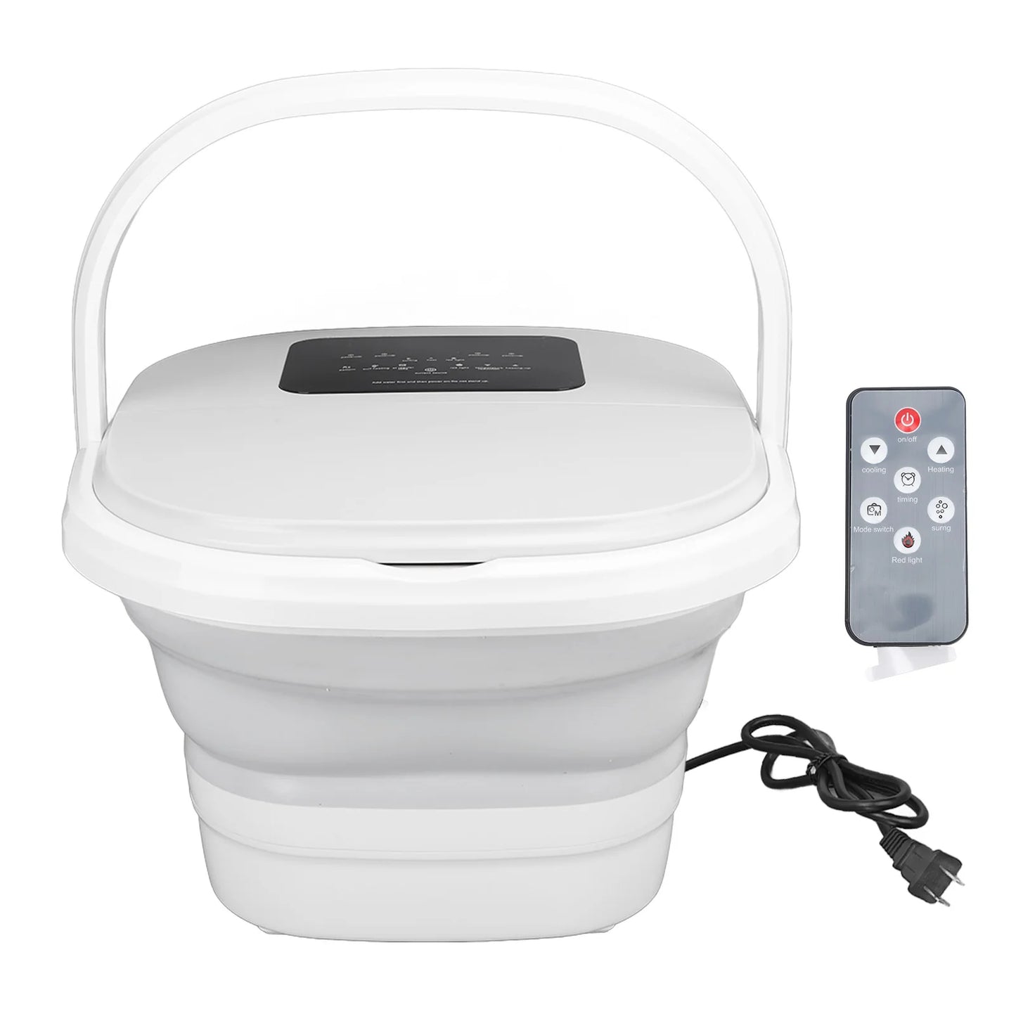 Foot Soak Tub Smart Foldable 420W 8L Large Capacity Heating Foot Massager Spa Soaker with 8 Set Rollers