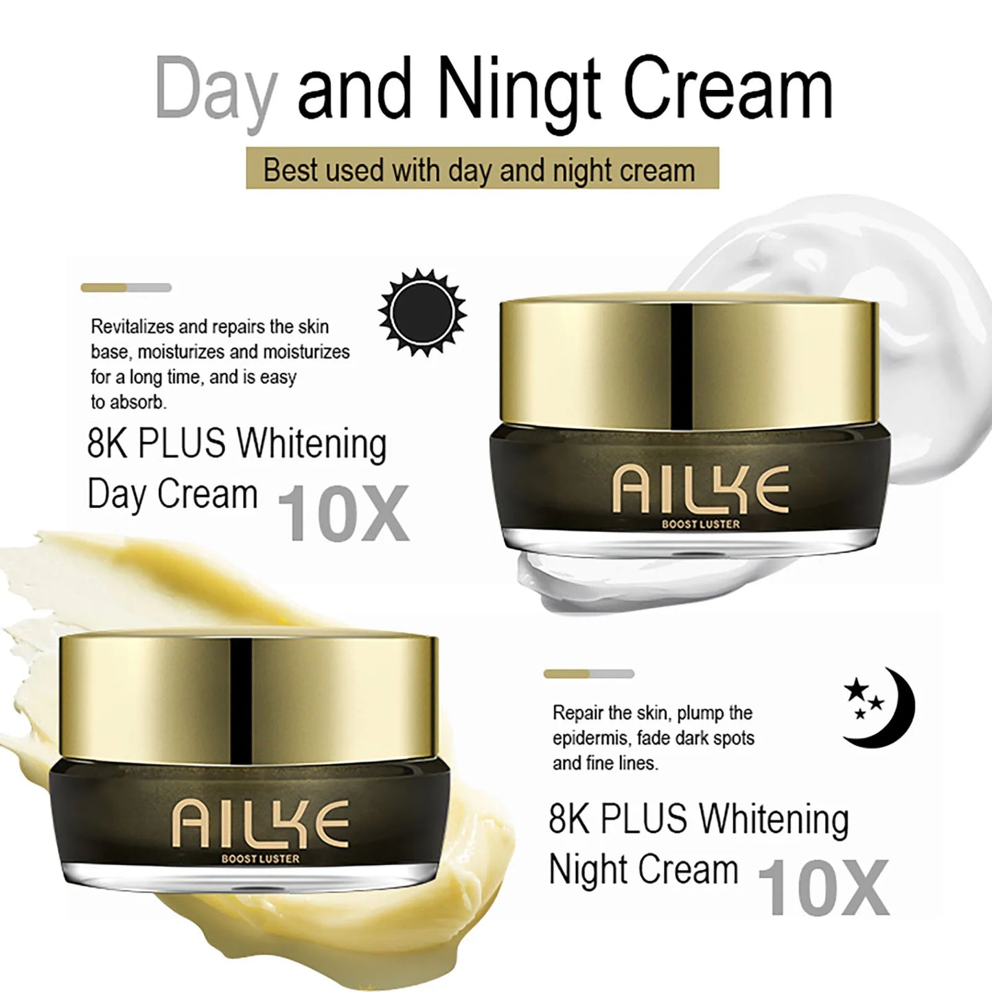 AILKE Whitening Face Cream With Collagen For All Skin Types