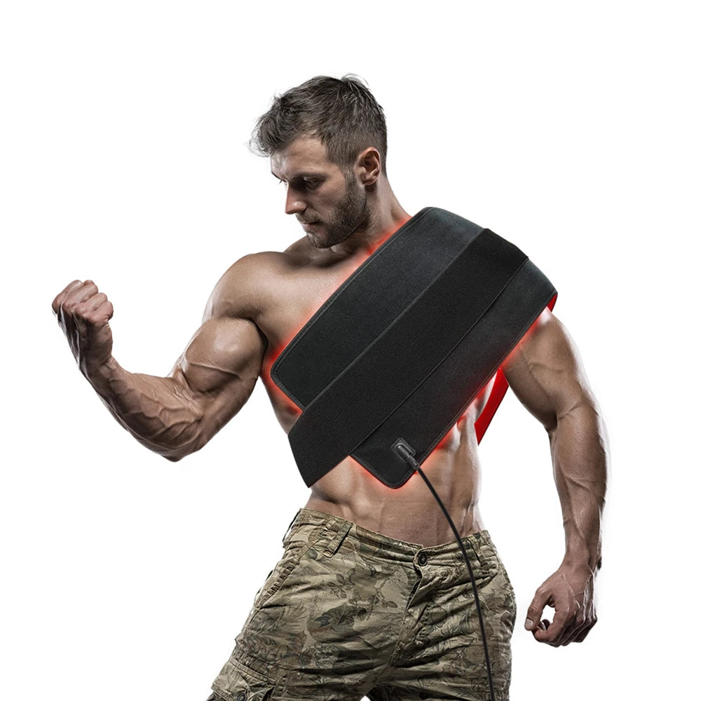 Red Light Therapy Pad for Body 31 x 11 Dual Chip 660nm 850nm LED Infrared Device for Waist Back Shoulder Muscle Relax