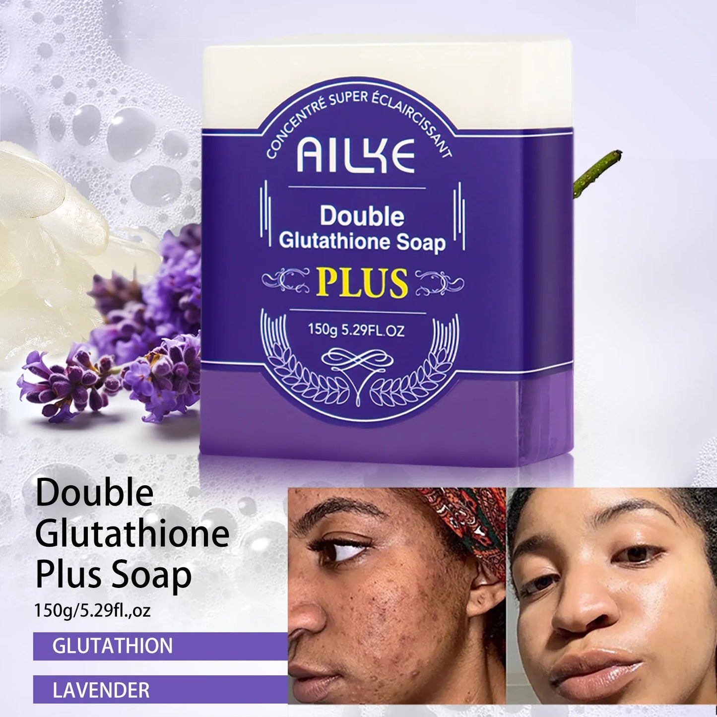 AILKE Glutathione Lighten Body Lotion Moisturizing Hydration Even Skin Tone Support Private Logo