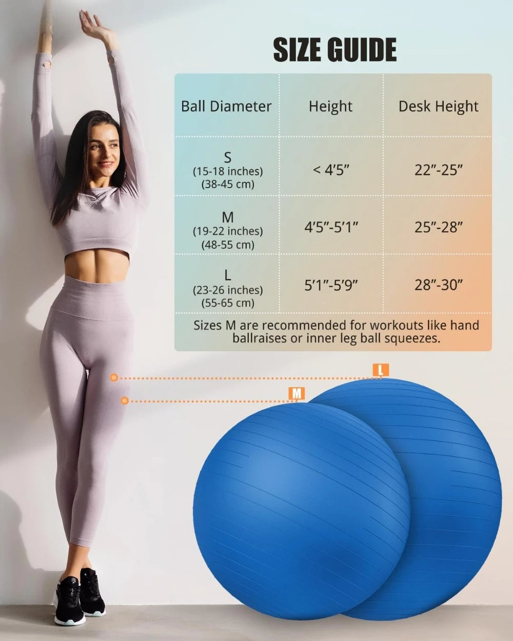 Yoga Ball Workout Ball Explosion-Proof Anti-Slip Stability Ball Swiss Ball Physiotherapy Balance Ball Chair