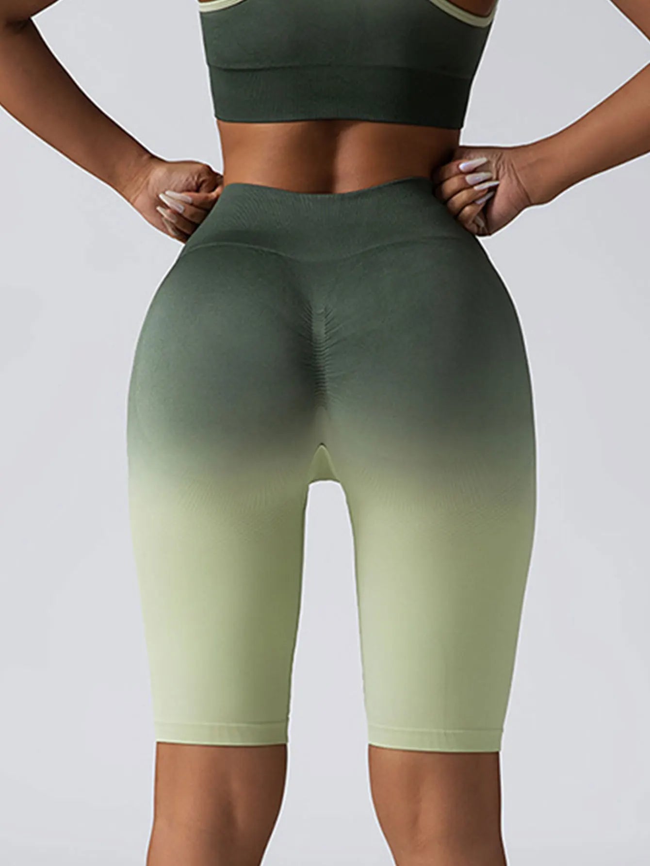 3 Pack US Local Women's Yoga Shorts Tummy Control Seamless Ruched Booty Workout