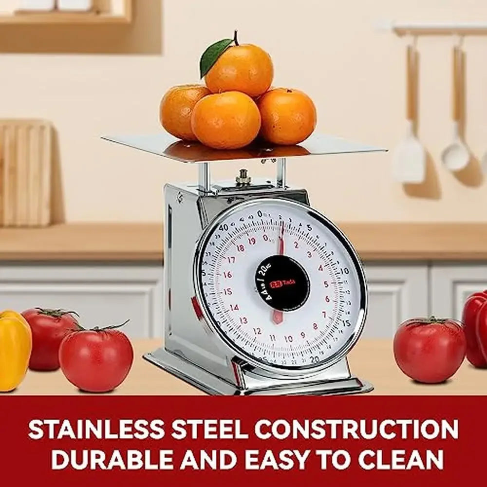 Heavy-Duty 44LB Stainless Steel Mechanical Kitchen Scale