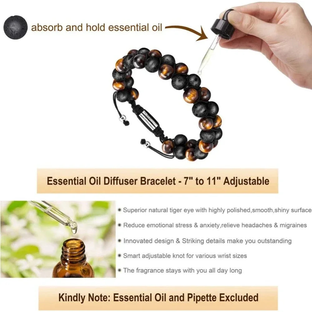 Bead Chakra Bracelets for Men and Women Double-Layered Healing Yoga Crystals Beaded Bracelet Natural Stone Mens Bracelet
