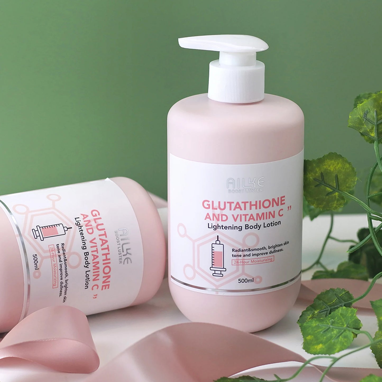 AILKE Vitamin C & Glutathione Brightening Body Lotion for Even Skin Tone and Lightening