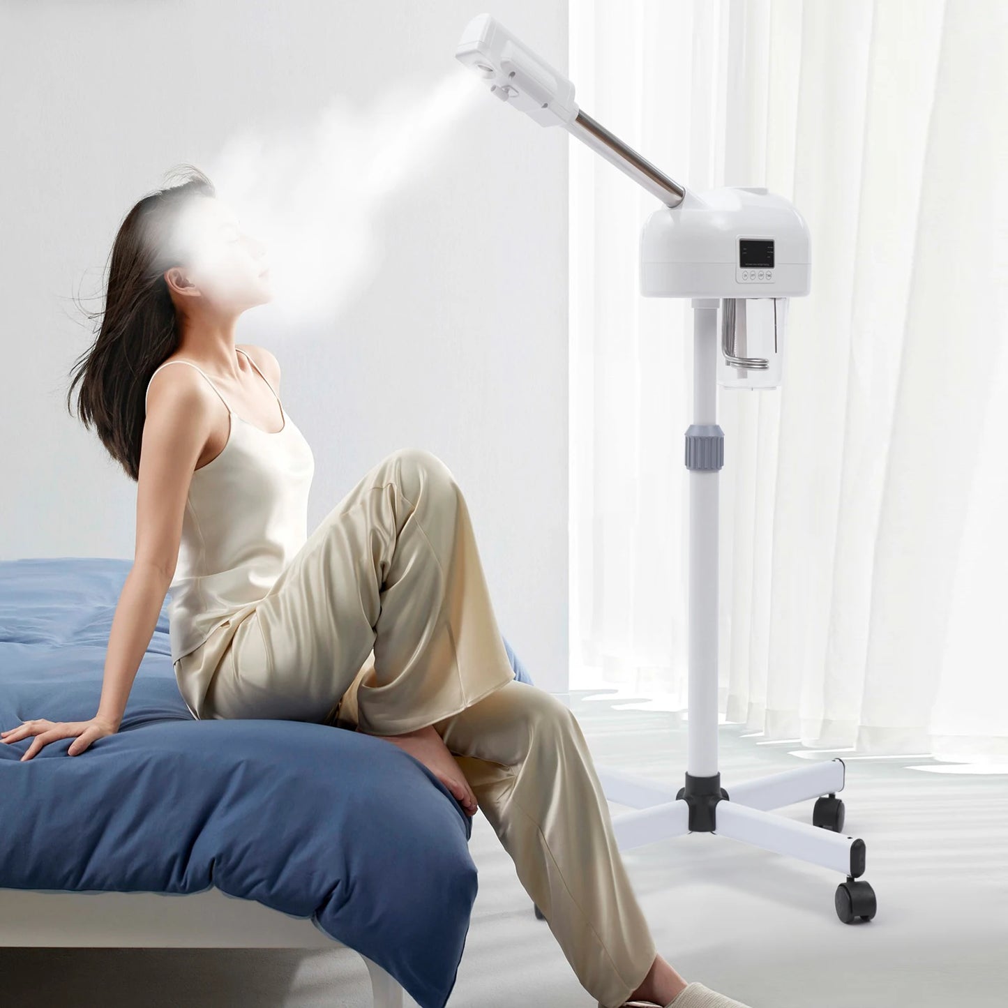 Professional Facial Steamer Machine on Wheels for Skin Rejuvenation